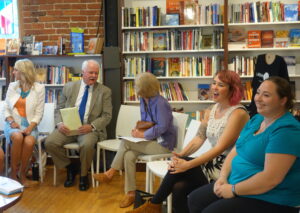 A panel of local advocates and human trafficking specialists led the discussion at Urban Abbey.
