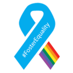 A foster equality ribbon created by the Human Rights Campaign.